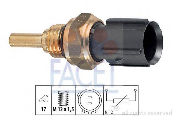 FACET 73162 Датчик, температура охолоджувальної рідини