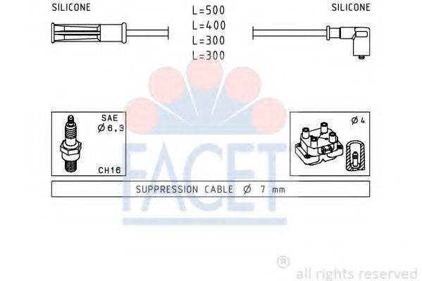 FACET 47244 Комплект дротів запалювання