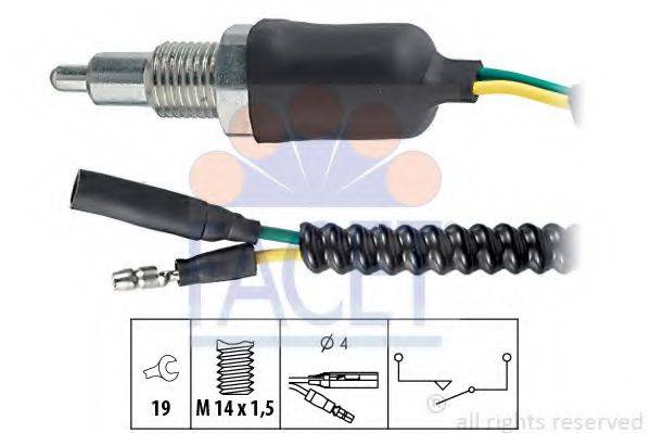 FACET 76094 Вимикач, фара заднього ходу