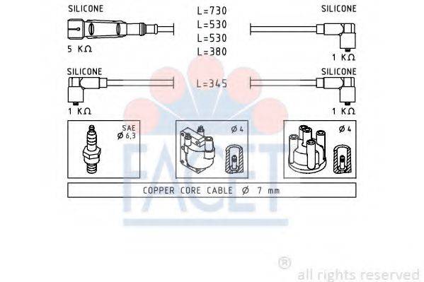 FACET 49641 Комплект дротів запалювання