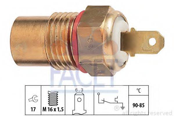 FACET 75258 Термивимикач, вентилятор радіатора