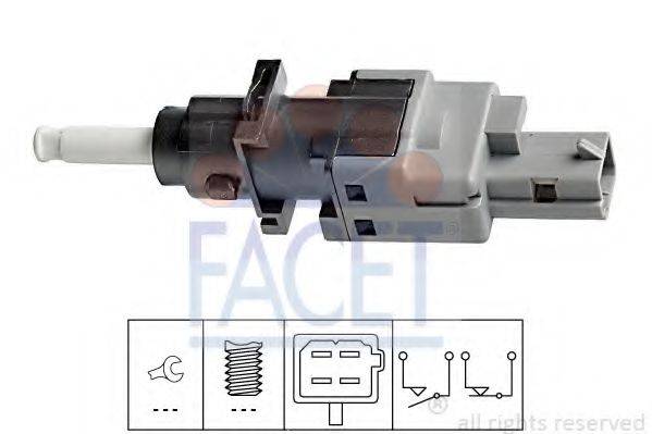 FACET 71196 Вимикач, привід зчеплення (Tempomat)