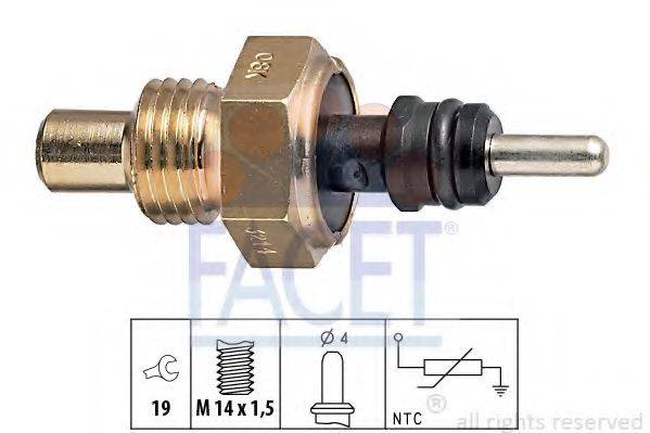 FACET 73214 Датчик, температура охолоджувальної рідини