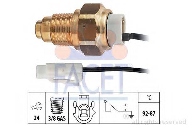 FACET 75163 Термивимикач, вентилятор радіатора