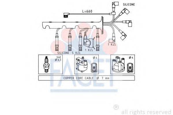 FACET 48605 Комплект дротів запалювання