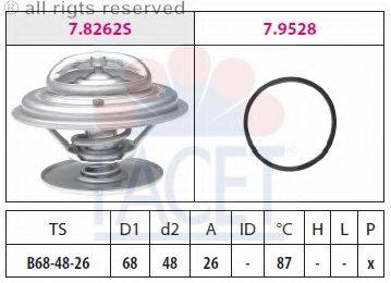 FACET 78262 Термостат, охолоджуюча рідина