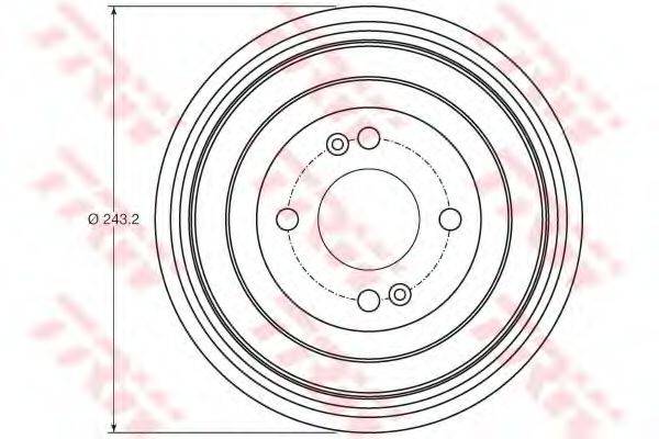 TRW DB4422 Гальмівний барабан