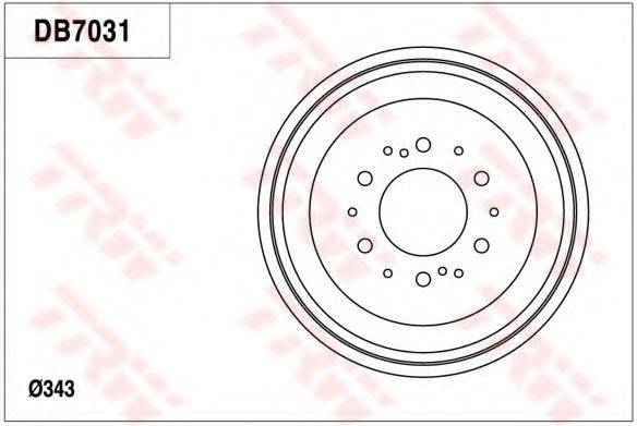 TRW DB7031 Гальмівний барабан