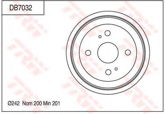 TRW DB7032 Гальмівний барабан