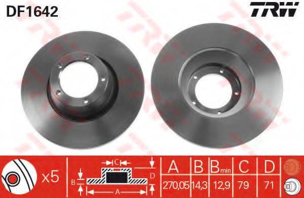 TRW DF1642 гальмівний диск