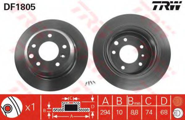TRW DF1805 гальмівний диск