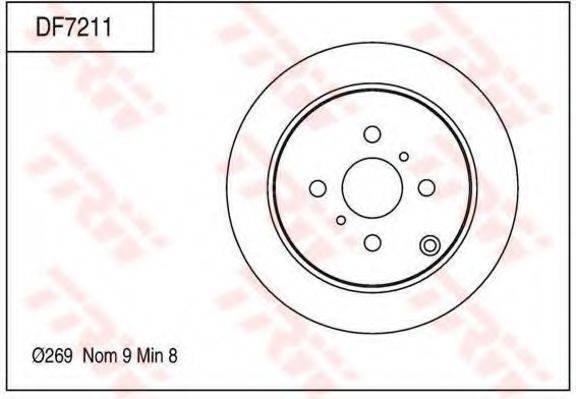 TRW DF7211 гальмівний диск