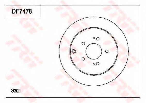 TRW DF7478 гальмівний диск