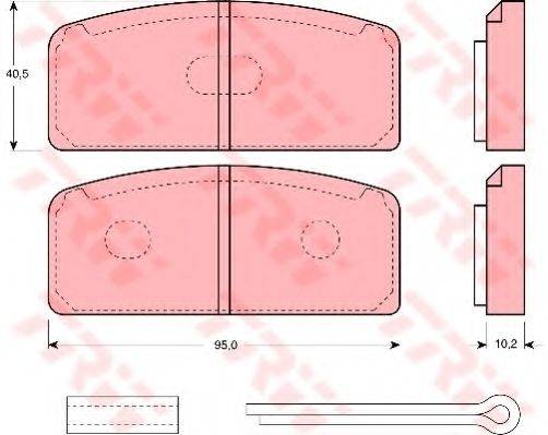 TRW GDB108 Комплект гальмівних колодок, дискове гальмо