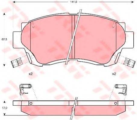 TRW GDB1142 Комплект гальмівних колодок, дискове гальмо