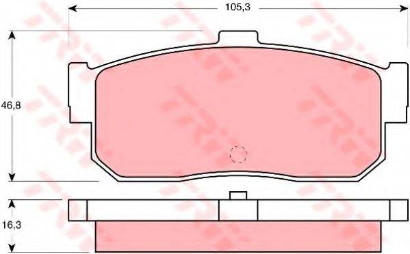 TRW GDB1172 Комплект гальмівних колодок, дискове гальмо