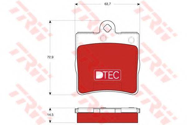 TRW GDB1545DTE Комплект гальмівних колодок, дискове гальмо