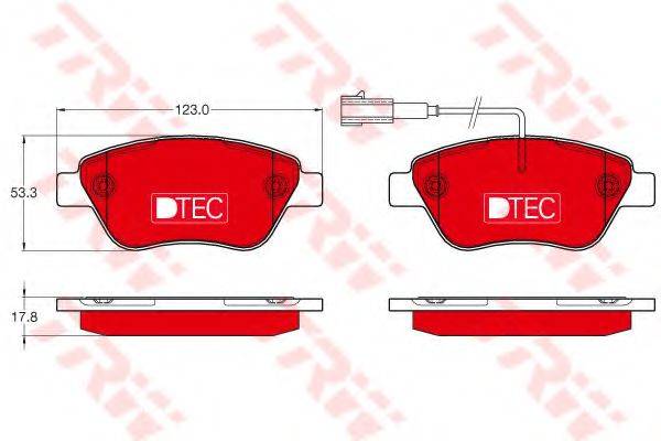 TRW GDB1654DTE Комплект гальмівних колодок, дискове гальмо