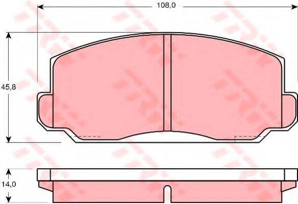 TRW GDB175 Комплект гальмівних колодок, дискове гальмо