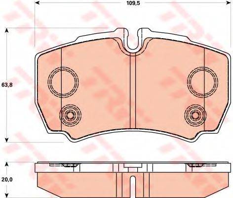 TRW GDB1901 Комплект гальмівних колодок, дискове гальмо