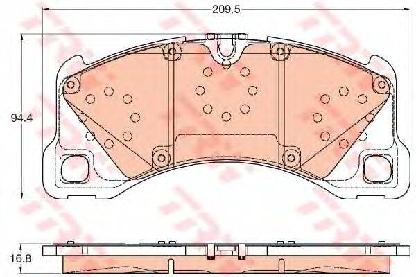 TRW GDB2052 Комплект гальмівних колодок, дискове гальмо