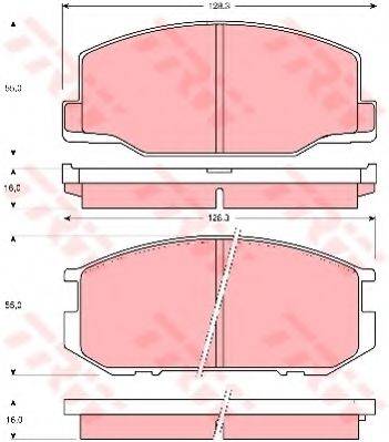 TRW GDB216 Комплект гальмівних колодок, дискове гальмо