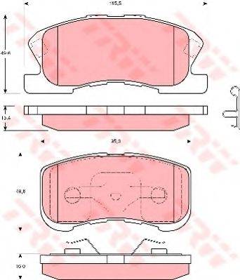 TRW GDB3220 Комплект гальмівних колодок, дискове гальмо