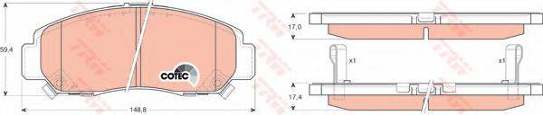 TRW GDB3268 Комплект гальмівних колодок, дискове гальмо