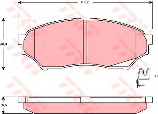 TRW GDB3270 Комплект гальмівних колодок, дискове гальмо