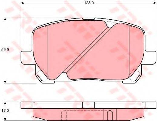 TRW GDB3315 Комплект гальмівних колодок, дискове гальмо