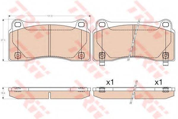 TRW GDB3573 Комплект гальмівних колодок, дискове гальмо