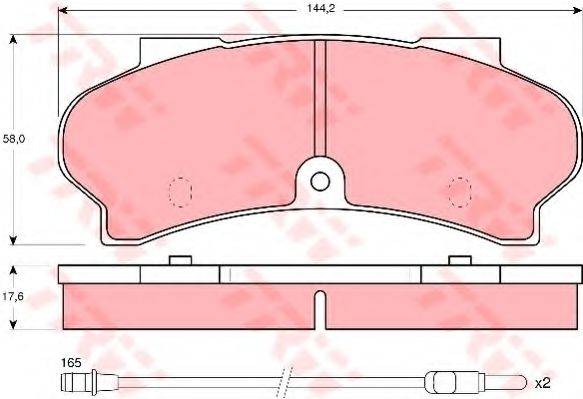 TRW GDB397 Комплект гальмівних колодок, дискове гальмо