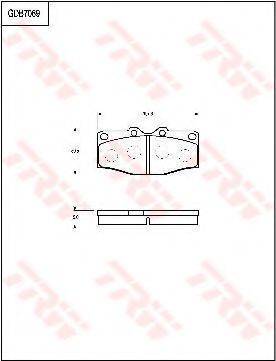 TRW GDB7069 Комплект гальмівних колодок, дискове гальмо