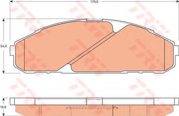 TRW GDB7534 Комплект гальмівних колодок, дискове гальмо