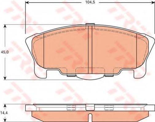 TRW GDB7585 Комплект гальмівних колодок, дискове гальмо