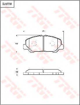 TRW GDB7733 Комплект гальмівних колодок, дискове гальмо