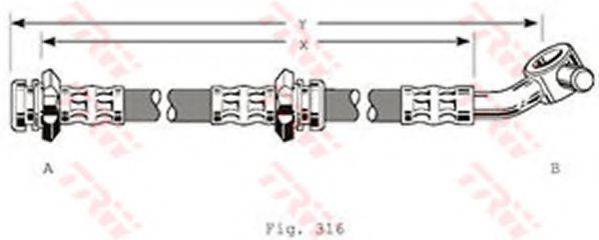 TRW PHD210 Гальмівний шланг