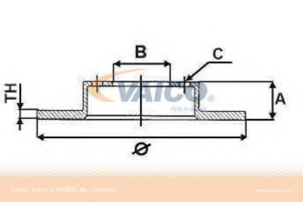 VAICO V1080059 гальмівний диск