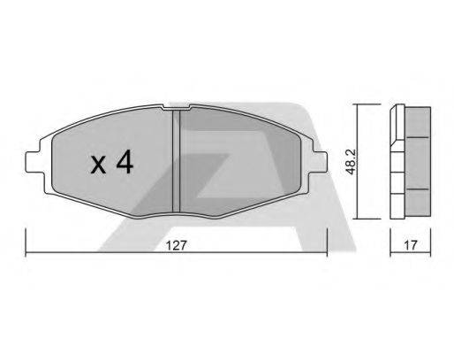 AISIN BPDO1001 Комплект гальмівних колодок, дискове гальмо