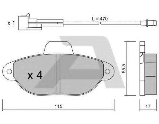 AISIN BPFI1001 Комплект гальмівних колодок, дискове гальмо