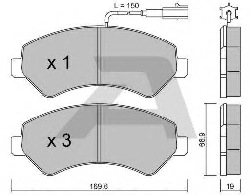 AISIN BPFI1008 Комплект гальмівних колодок, дискове гальмо