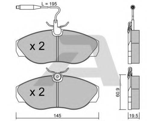 AISIN BPFI1011 Комплект гальмівних колодок, дискове гальмо