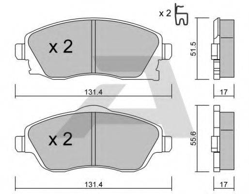 AISIN BPOP1005 Комплект гальмівних колодок, дискове гальмо