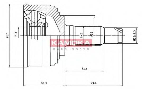 KAMOKA 6000 Шарнірний комплект, приводний вал