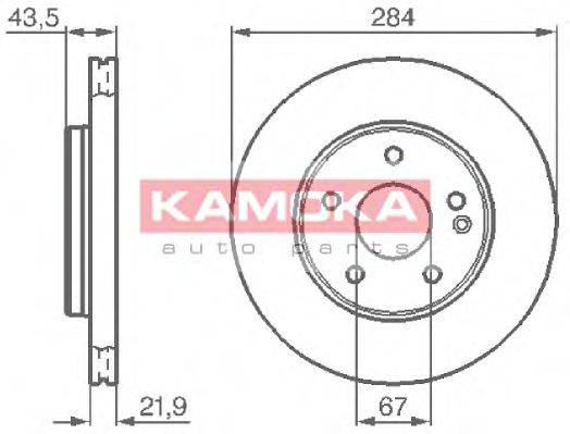 KAMOKA 1031176 гальмівний диск