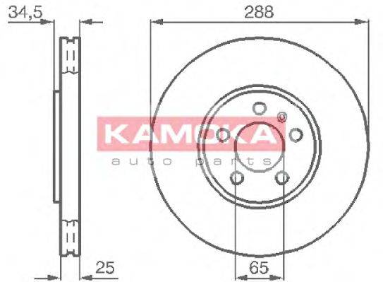 KAMOKA 1032442 гальмівний диск