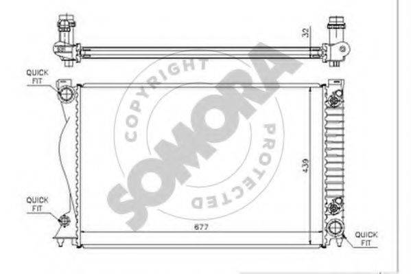 SOMORA 021040C Радіатор, охолодження двигуна