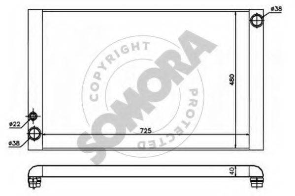 SOMORA 024140 Радіатор, охолодження двигуна