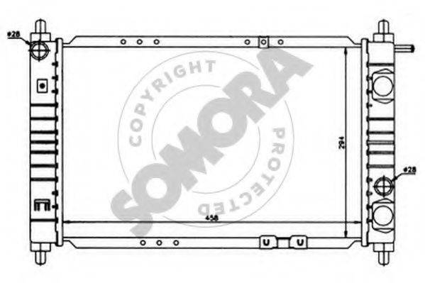 SOMORA 060040 Радіатор, охолодження двигуна