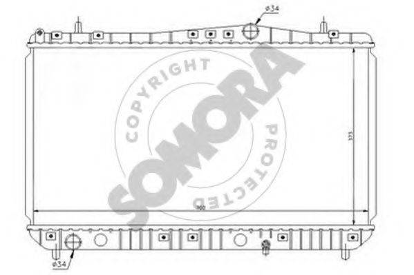 SOMORA 064540 Радіатор, охолодження двигуна